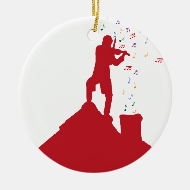 Fiddler  ceramic ornament (Front)