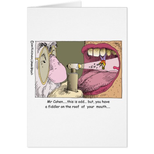 Fiddler On Roof Funny Dentistry Gifts & Tees Cards (Front)