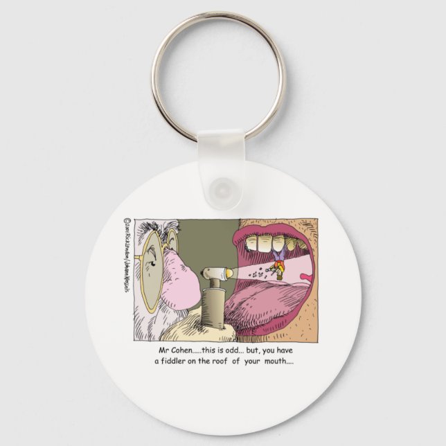 Fiddler On Roof Funny Dentistry Gifts & Tees Keychain (Front)