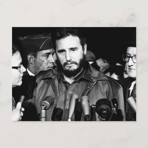 Fidel Castro 1959 Postcard