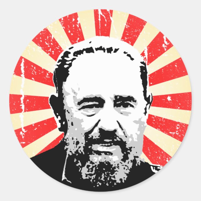 Fidel Castro Classic Round Sticker (Front)