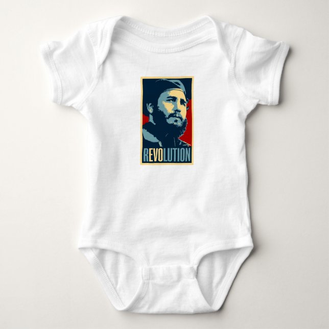 Fidel Castro - Cuban Revolution President of Cuba Baby Bodysuit (Front)