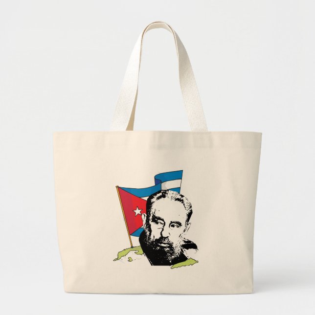 Fidel Castro Large Tote Bag (Front)