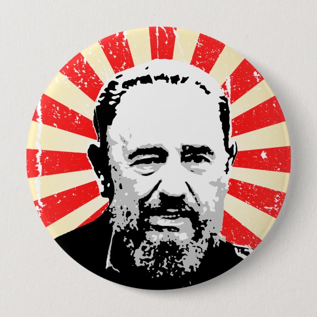 Fidel Castro Pinback Button (Front)