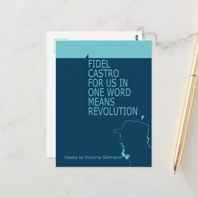 Fidel Castro, Presidente, Revolution, Cuba, Havana Postcard (Front/Back In Situ)