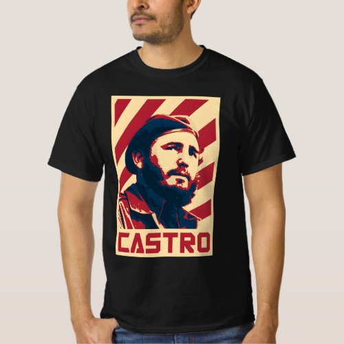  Fidel Castro Retro Propaganda T_Shirt