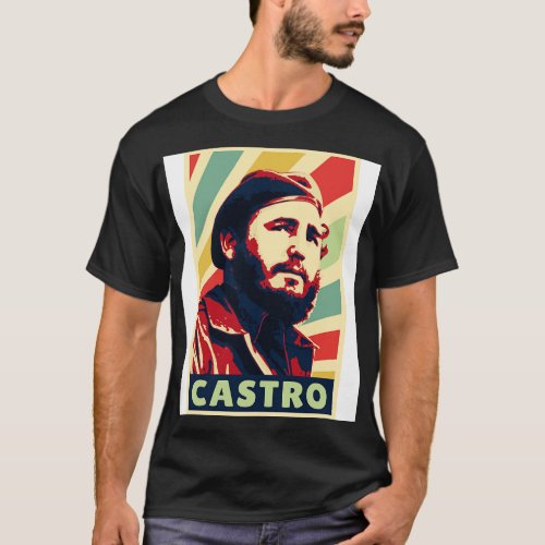 Fidel Castro Vintage Colors T_Shirt