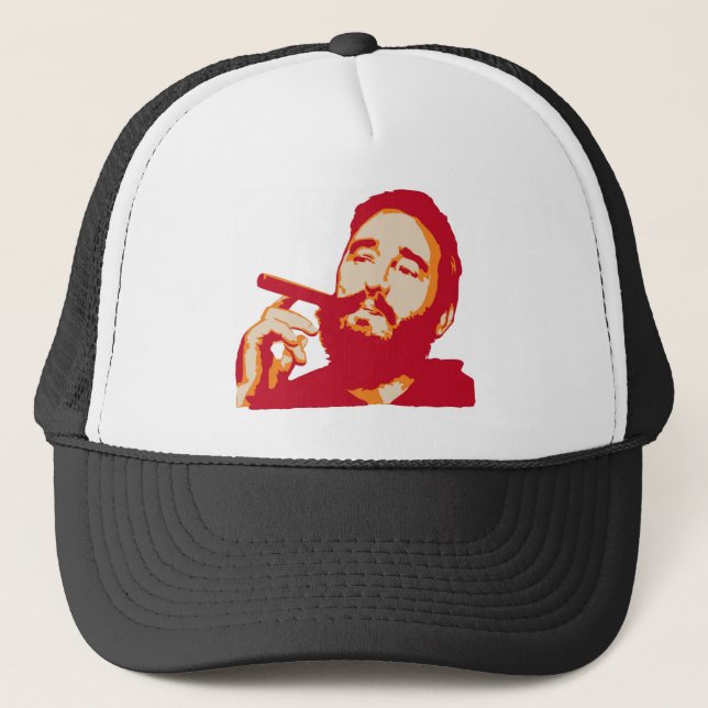 Fidel Castro with Cigar Portrait Hat (Front)
