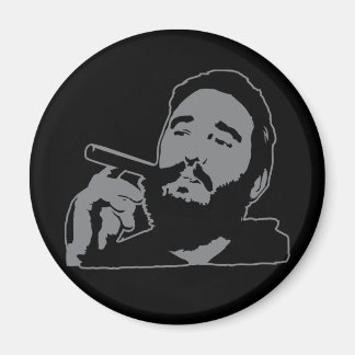 Fidel Castro with Cigar Portrait Magnet