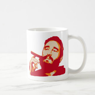 Fidel Castro with Cigar Portrait Mug