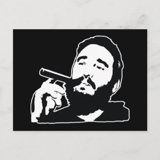 Fidel Castro with Cigar Portrait Postcard