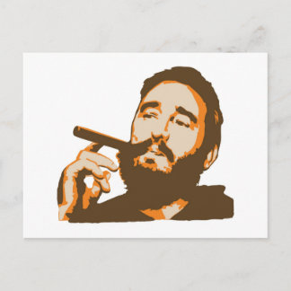 Fidel Castro with Cigar Portrait Postcard