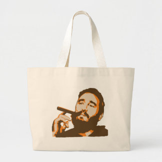 Fidel Castro with Cigar Portrait Tote Bag