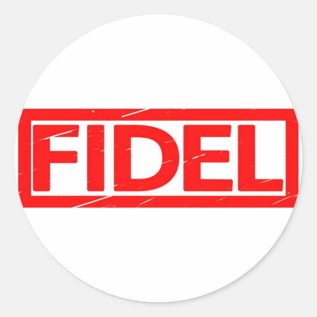 Fidel Stamp Classic Round Sticker (Front)