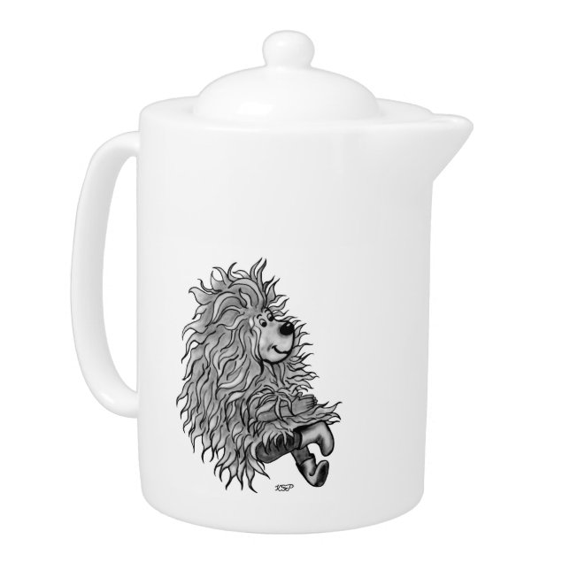 Fidel the little Forest Goblin Teapot (Left)