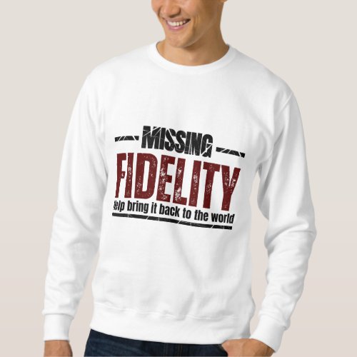 Fidelity white sweatshirt