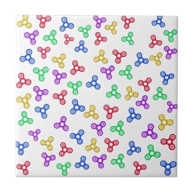 Fidget Spinners Ceramic Tile (Front)