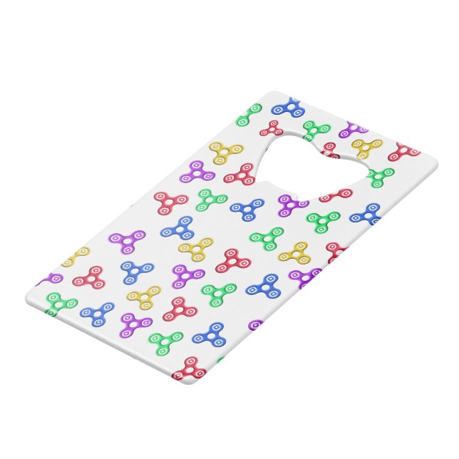 Fidget Spinners Credit Card Bottle Opener (Front Angled)