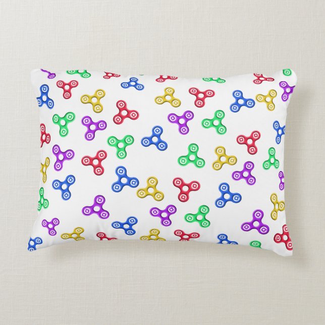 Fidget Spinners Decorative Pillow (Back)