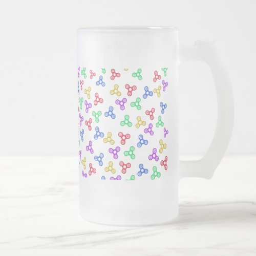 Fidget Spinners Frosted Glass Beer Mug