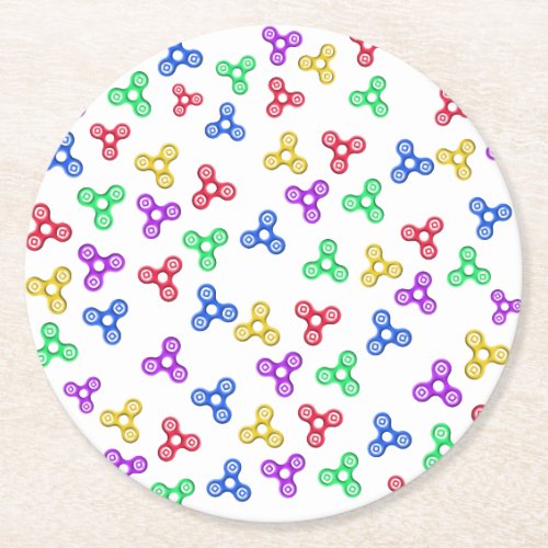 Fidget Spinners Round Paper Coaster