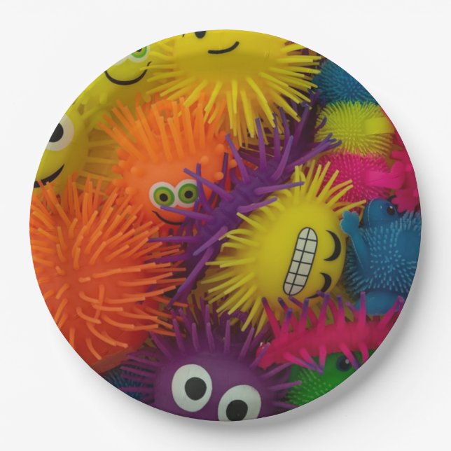 Fidget Toy Squishy Ball Paper Plates (Front)