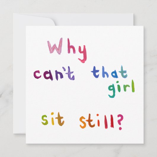 Fidgety girls can't sit still things to do fun art (Front)