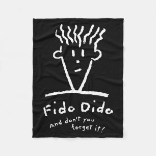 Fido Dido Face Don't You Forget It  Fleece Blanket