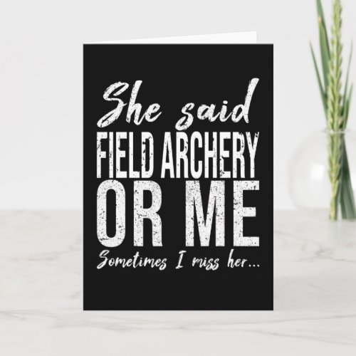 Field Archery funny sports gift Card