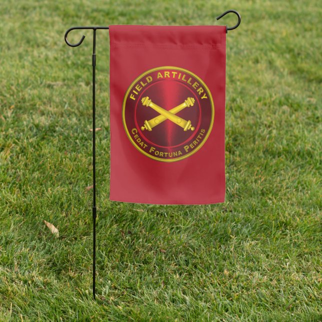 Field Artillery Army Veteran Garden Flag (In SItu)