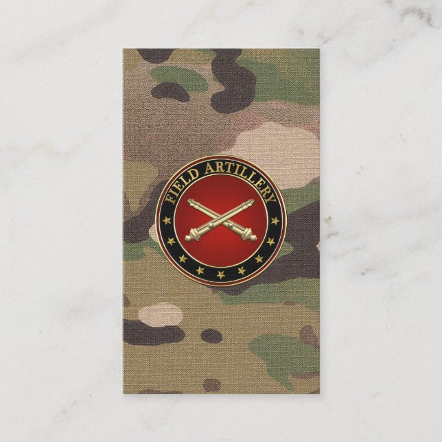 Field Artillery Branch Insignia Business Card (Front)