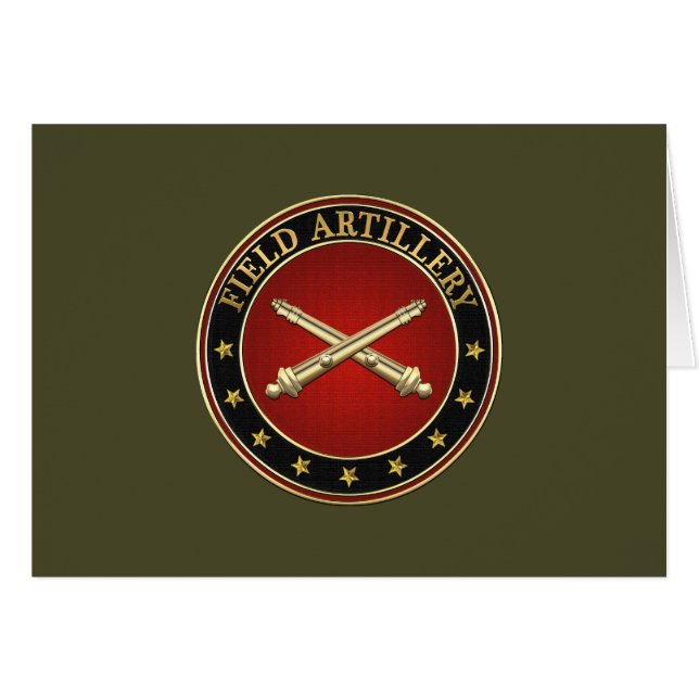 Field Artillery Branch Insignia Cards (Front Horizontal)