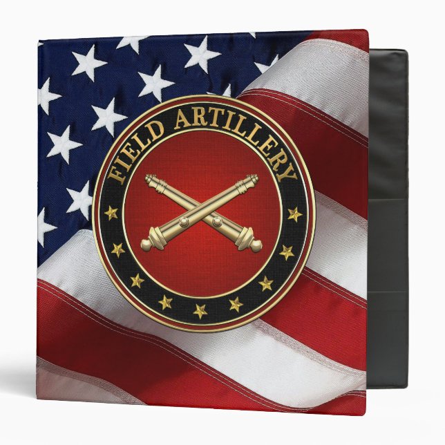 Field Artillery Branch Insignia Special Edition 3 Ring Binder (Front/Inside)