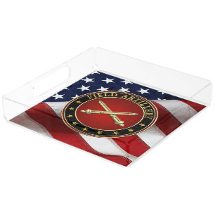 Field Artillery Branch Insignia Special Edition Acrylic Tray
