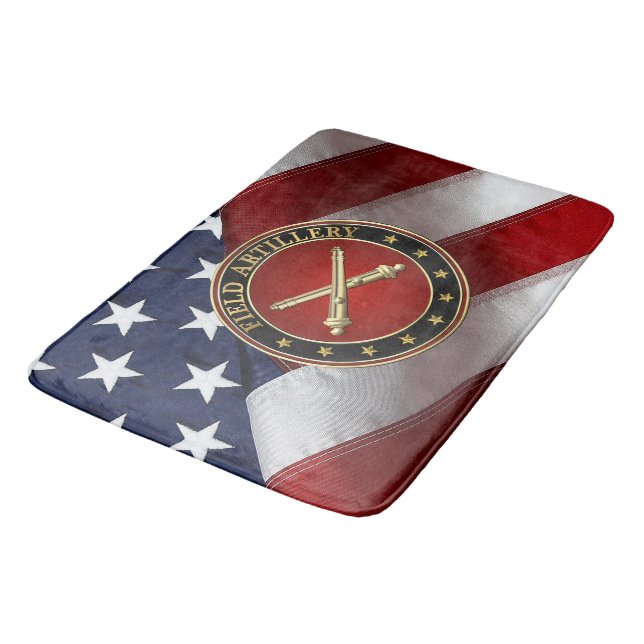Field Artillery Branch Insignia Special Edition Bath Mat (Angled)