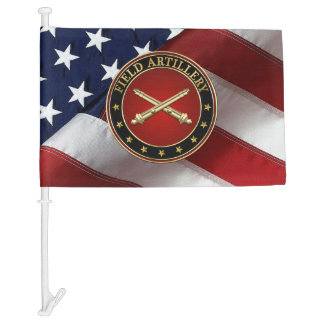 Field Artillery Branch Insignia Special Edition Car Flag