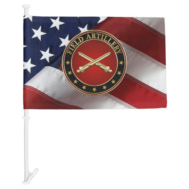 Field Artillery Branch Insignia Special Edition Car Flag (Front)