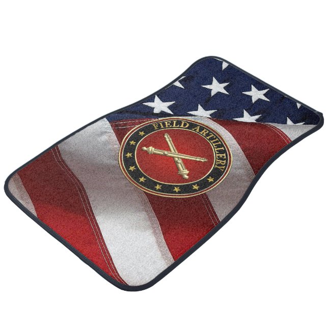 Field Artillery Branch Insignia Special Edition Car Floor Mat (Angled)