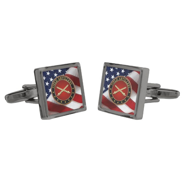 Field Artillery Branch Insignia Special Edition Cufflinks (Angled)