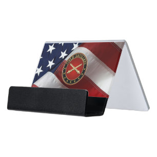 Field Artillery Branch Insignia Special Edition Desk Business Card Holder