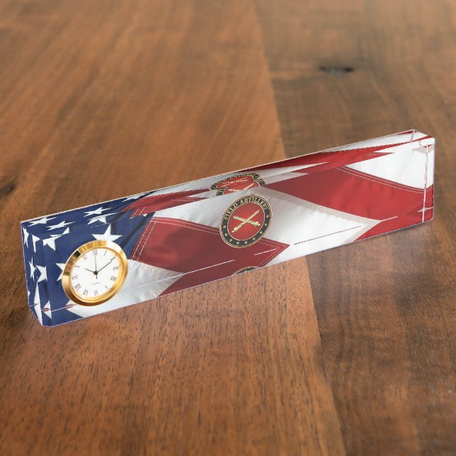 Field Artillery Branch Insignia Special Edition Desk Name Plate (Side)