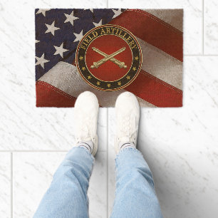 Field Artillery Branch Insignia Special Edition Fiber Doormat