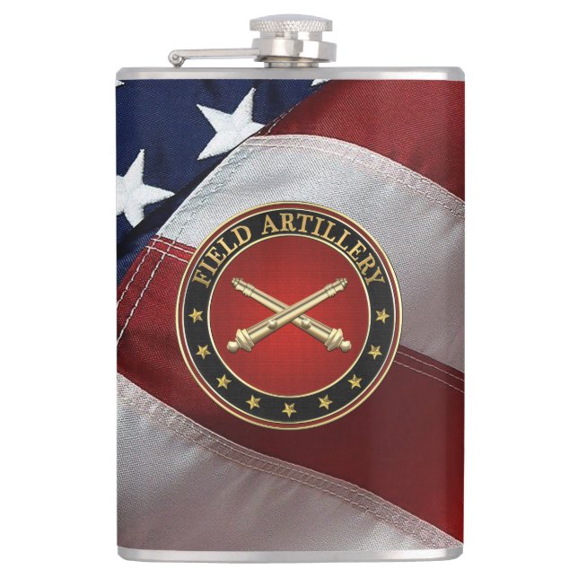 Field Artillery Branch Insignia Special Edition Flask (Front)