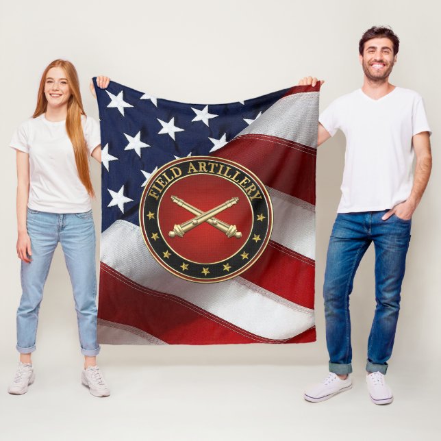 Field Artillery Branch Insignia Special Edition Fleece Blanket (In Situ)
