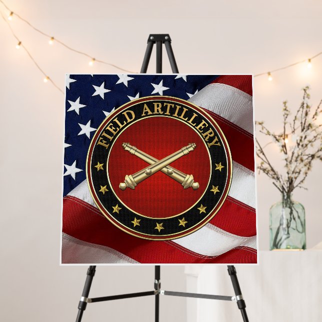 Field Artillery Branch Insignia Special Edition Foam Board (In Situ (Stand))