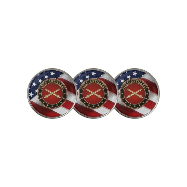 Field Artillery Branch Insignia Special Edition Golf Ball Marker (3 Up)