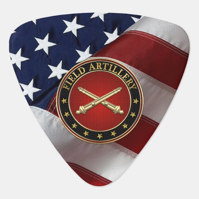 Field Artillery Branch Insignia Special Edition Guitar Pick (Front)