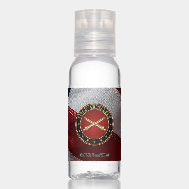 Field Artillery Branch Insignia Special Edition Hand Sanitizer (Front)