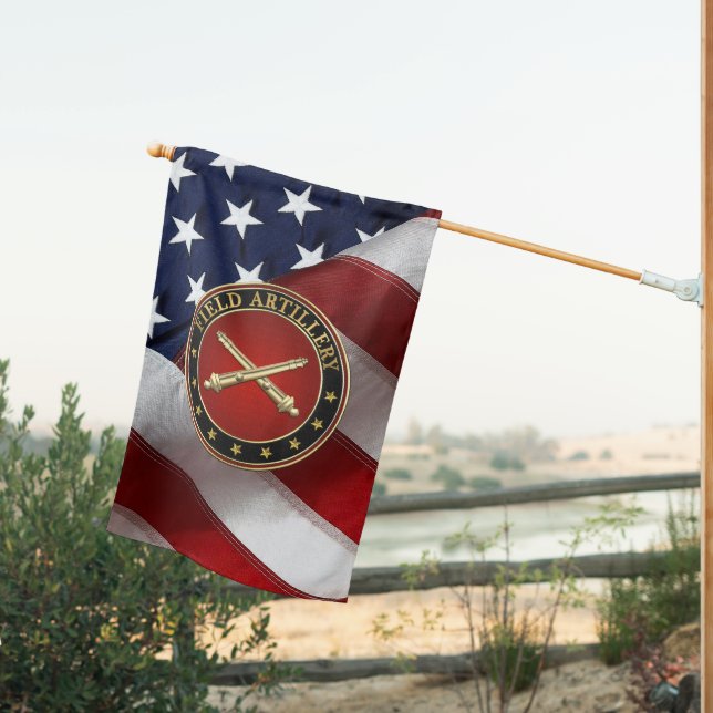 Field Artillery Branch Insignia Special Edition House Flag (Insitu (Back))