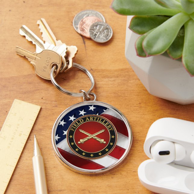 Field Artillery Branch Insignia Special Edition Keychain (Desk)